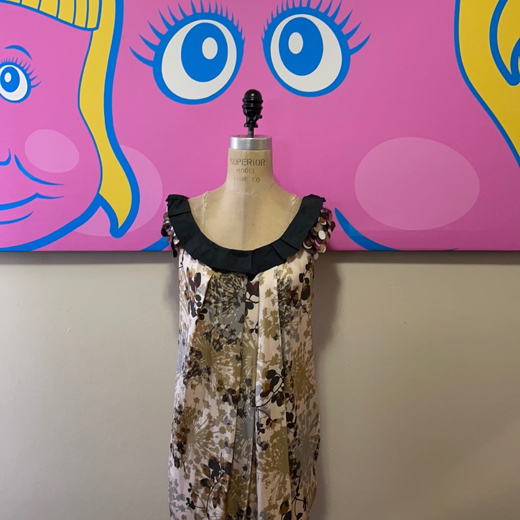 Rozae Nichols Sequin Silk Shift Dress